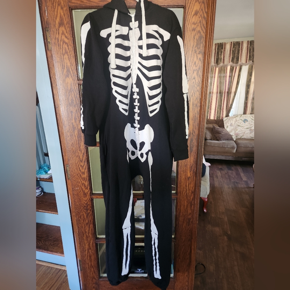 Black Skeleton Onesie Costume